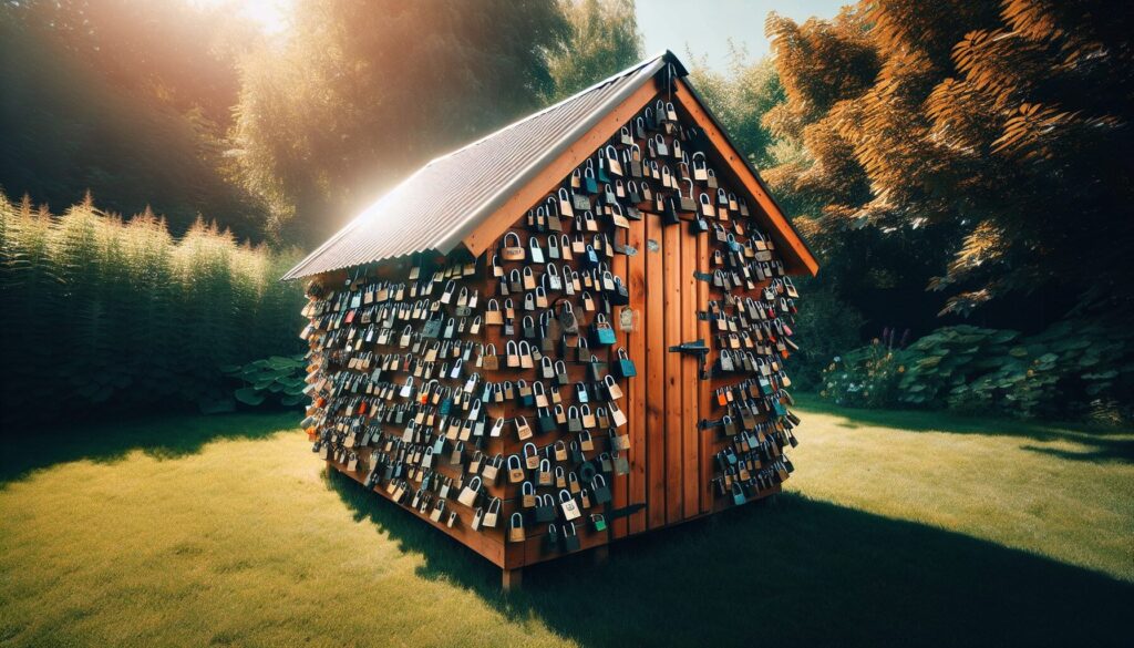 padlocked shed
